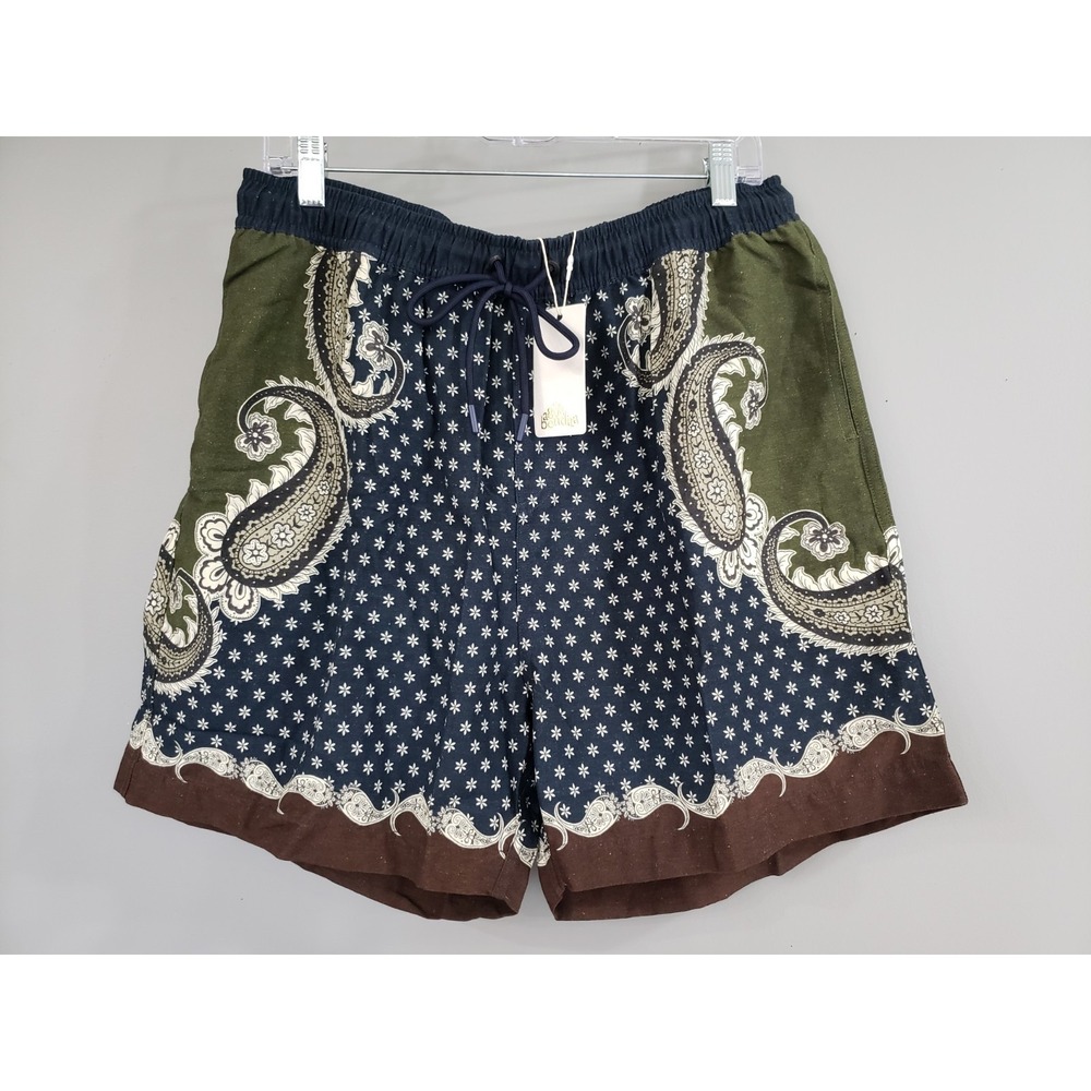 NEW Agua Bendita Cipres Cece‎ Mens Shorts Vacation Resort Cruise Paisley Linen